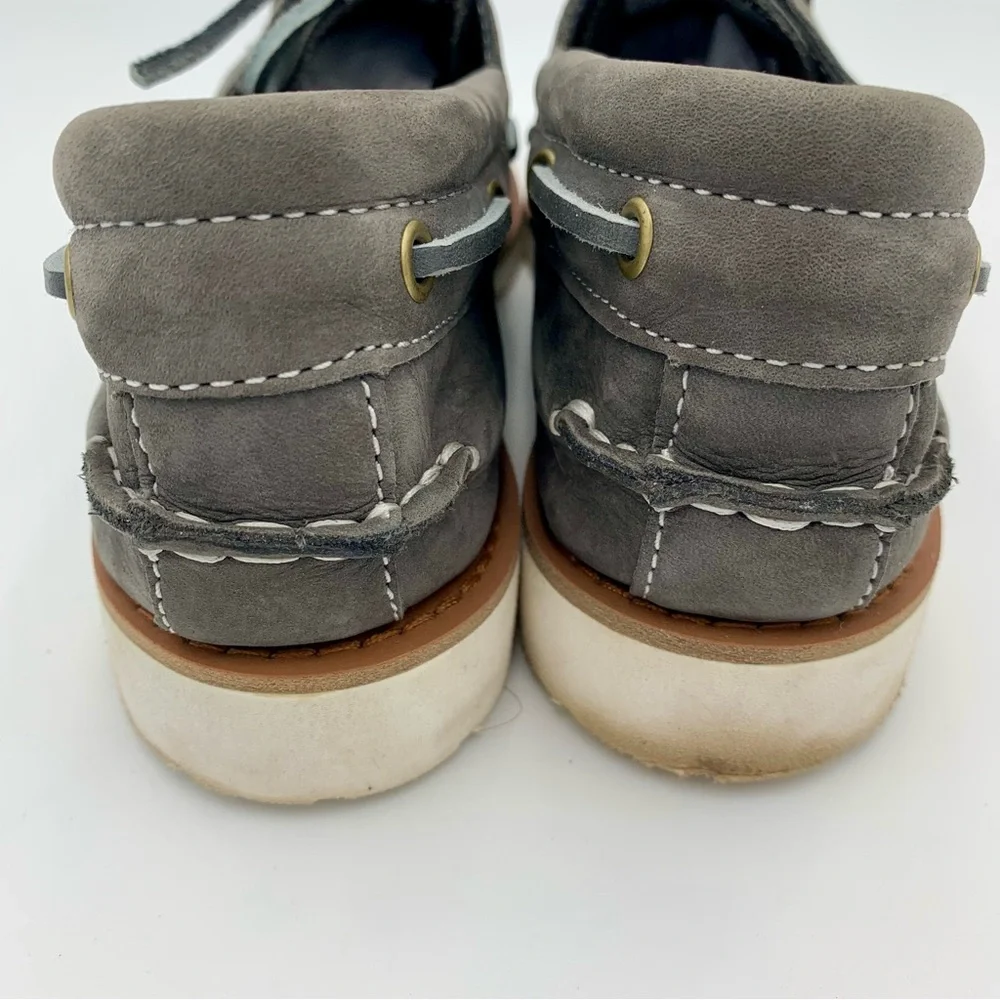 Timberland Noreen Lite‎ Boat Shoe Women Sz 8 Gray Suede  Nubuck A3198 MSRP $110